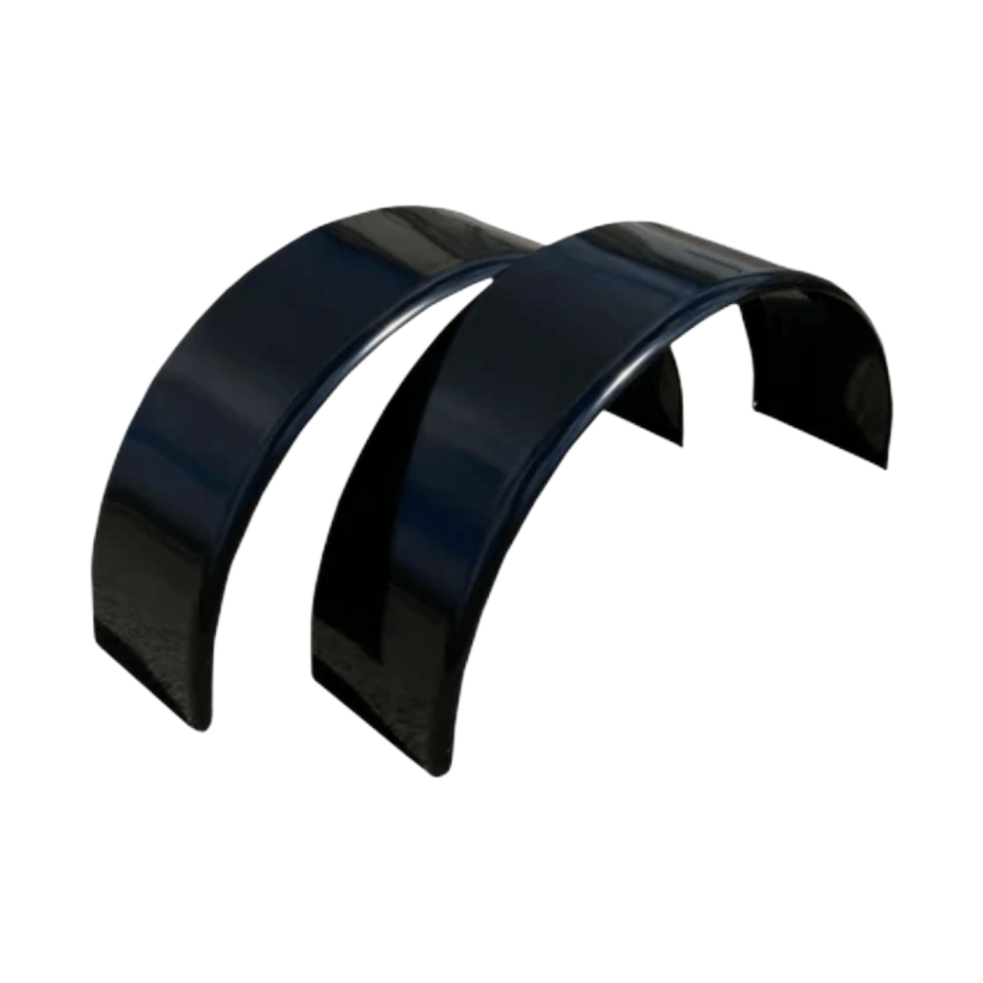 Round Smooth Aluminum Trailer Fender - 10" x 18" x 36" - Black or Mill Finish - Tite - Lok