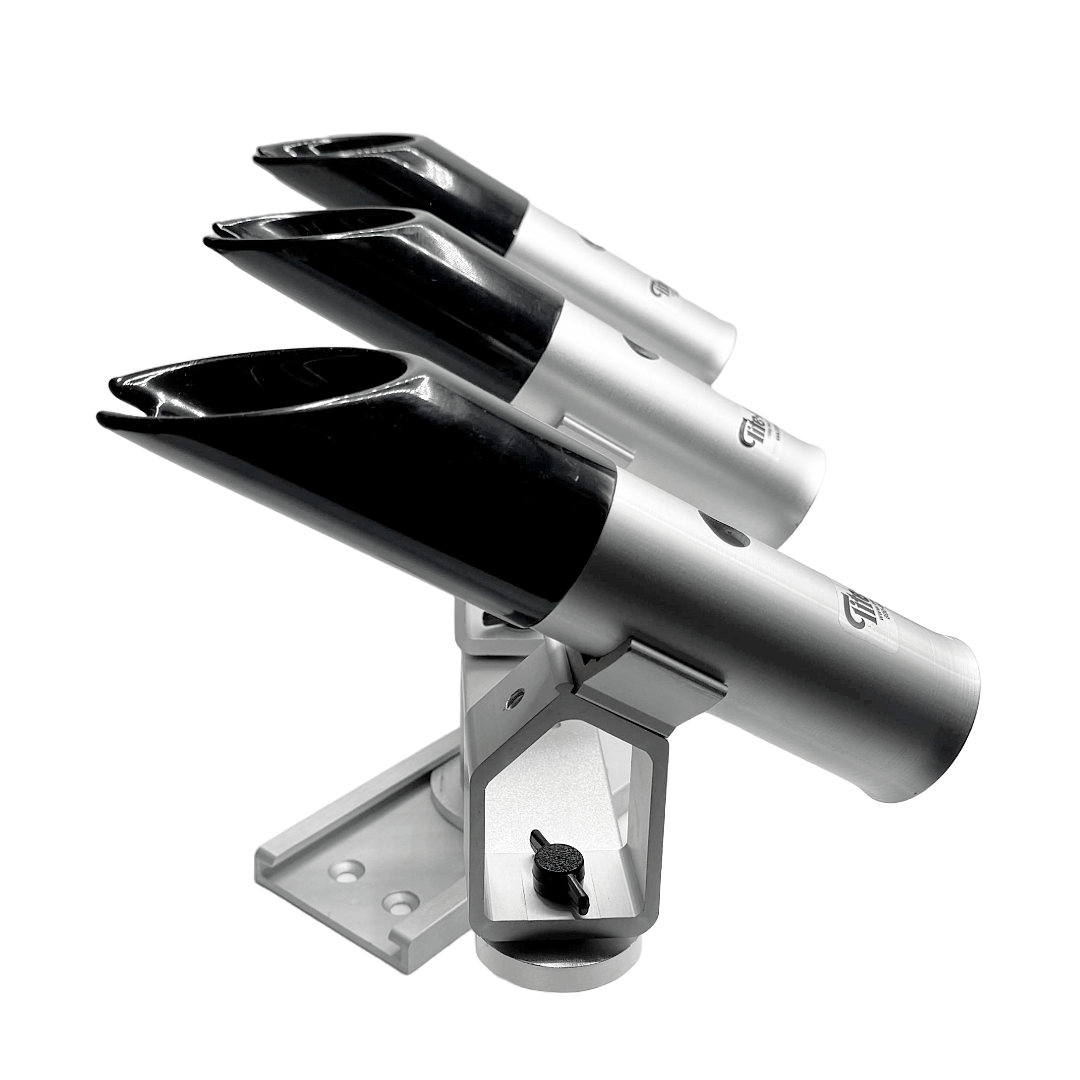 Triple Deck Mount w/ True Set Rod Holders - Tite - Lok