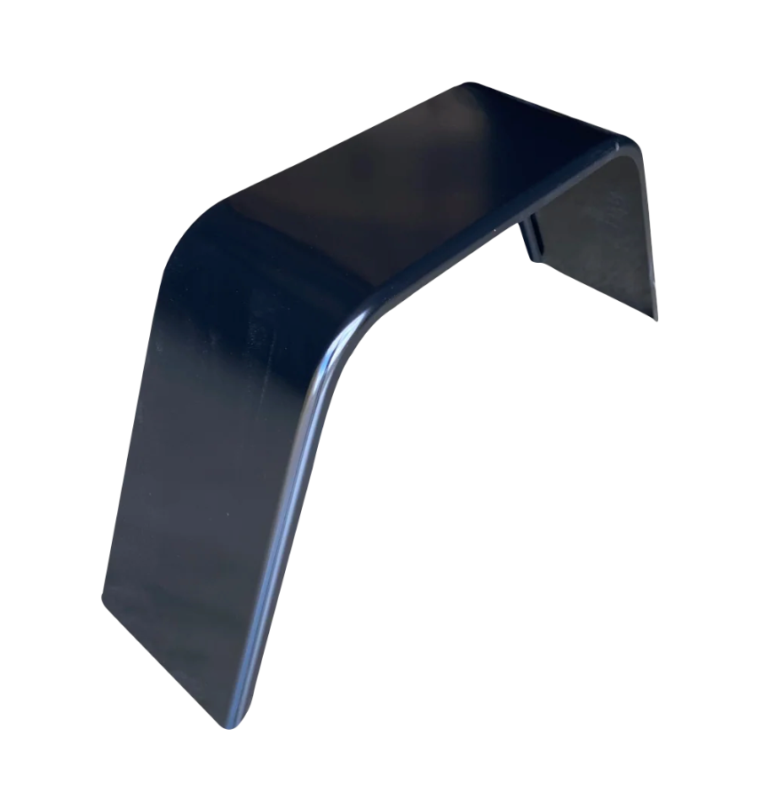 Flat Top Aluminum Jeep Style Trailer Fender - 10" x 18" x 36" | Mill Finish or Black