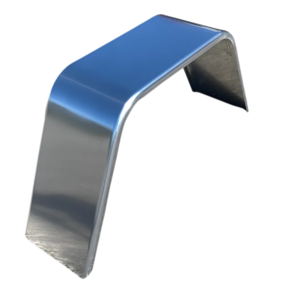 Flat Top Aluminum Jeep Style Trailer Fender - 10" x 18" x 36" | Mill Finish or Black