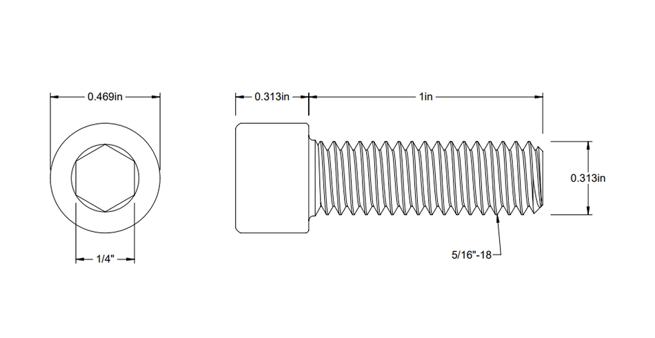 Stainless Steel Socket Head Screw (25 Pack)