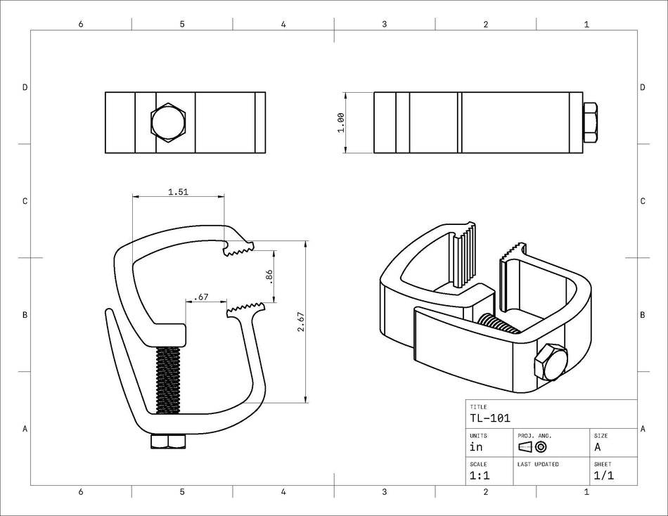 TL-101 Rocking Clamp