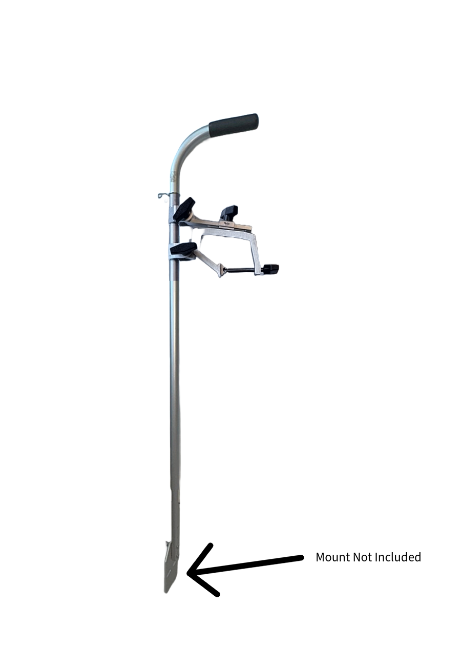 Telescoping Transducer Pole w/ Handle, Speed Adapter & Gunnel Clamp