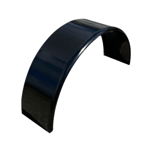 Round Smooth Aluminum Trailer Fender - 10" x 18" x 36" - Black or Mill Finish - Tite - Lok