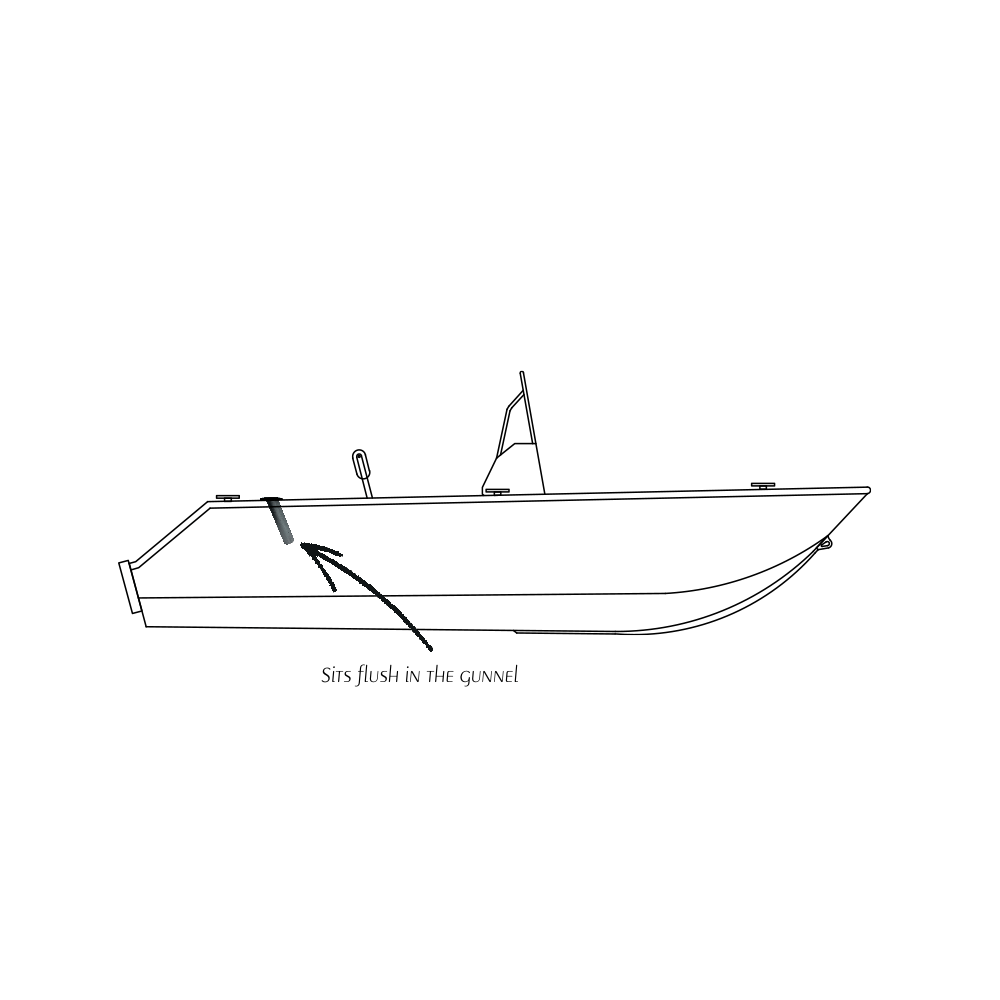 fishing rod holders drawing Tite-Lok Flush Mount Rod Holder (5693)